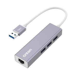 هاب USB 3.0 اونتن مدل U5221 با 3 پورت USB 3.0 و ONTEN LAN 100