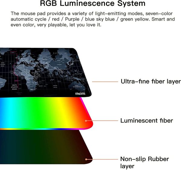 ماوس پد طرح نقشه مدل RGB-01